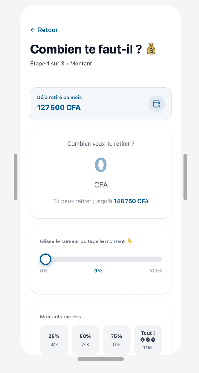 Wagis app — retrait salaire